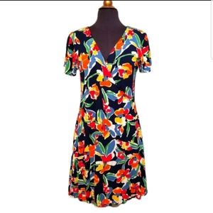 Lauren Ralph Lauren Shift Dress Womens Size Medium Floral Tropical